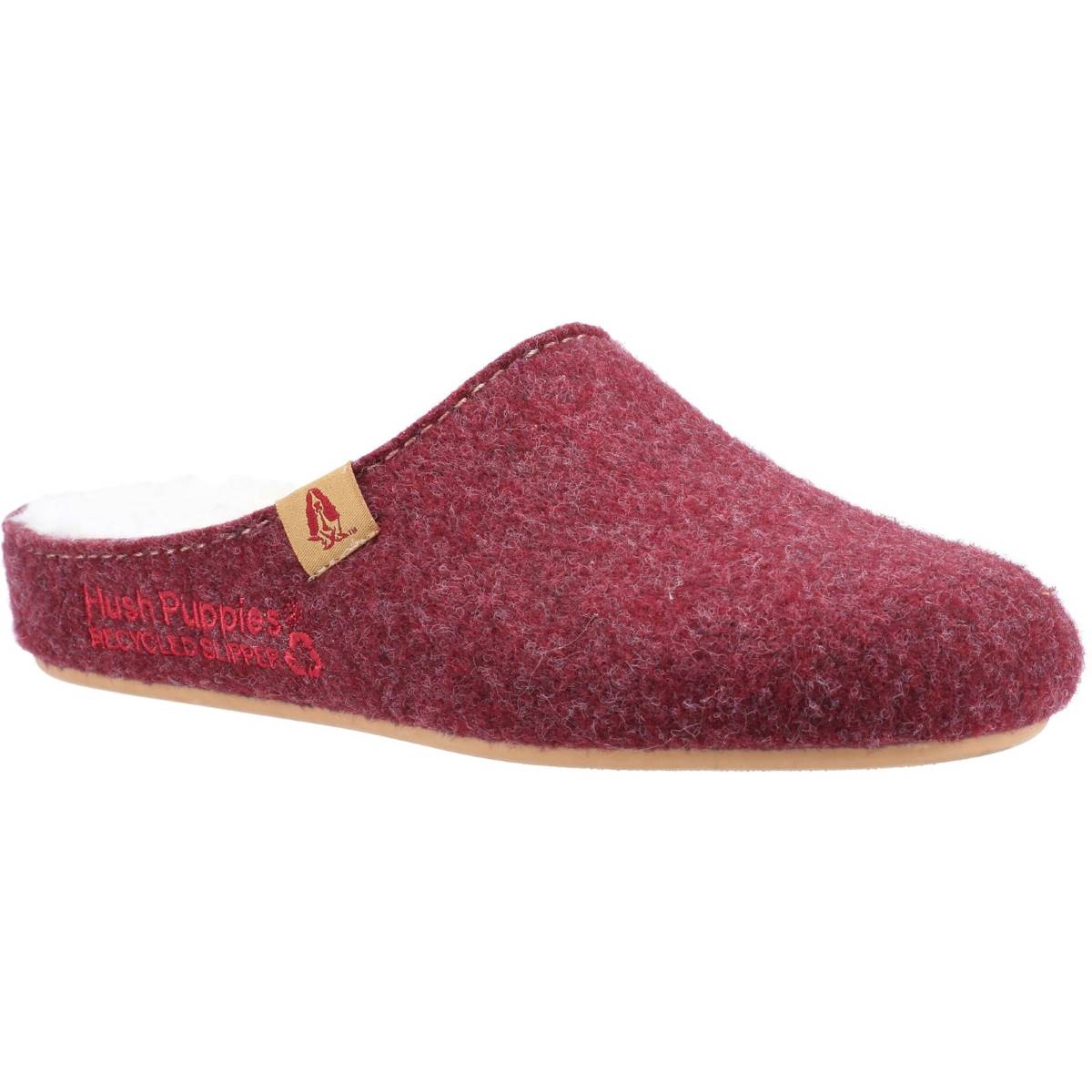 Hush Puppies The Good Slipper Burgundy Womens slippers HPW1000-199-1 in a Plain Textile in Size 3
